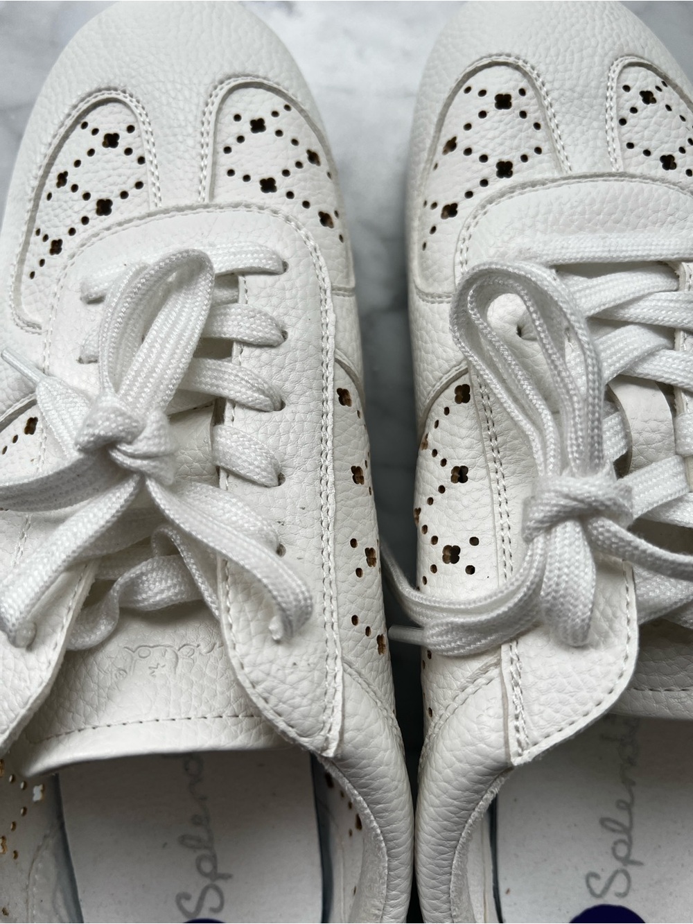 Splendid White Women's Perforated Julian Sneakers NWOB - Picture 6 of 10